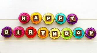 Happy BirtHDay Cup Cakes Sweet HD Wallpaper Wide Desktop