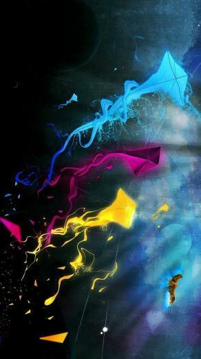 6s Plus Cool Colorful Kites iPhone Wallpaper HD