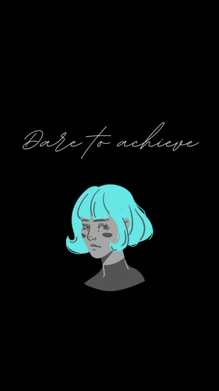 Dare To Achieve Aesthetic Dark Wallpaper For iPhone Lock Screen