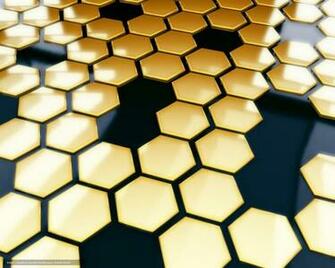 Wallpaper Honeycomb Yellow Desktop In The