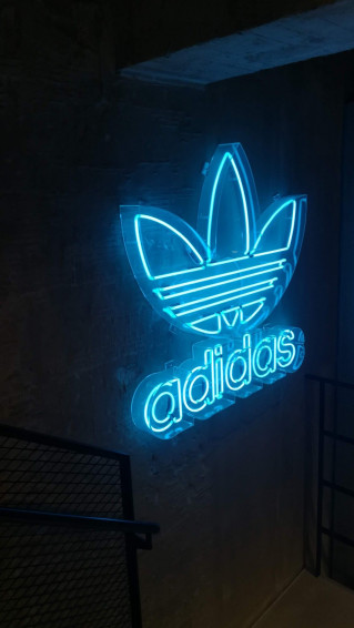 Adidas Neon Logo Signs