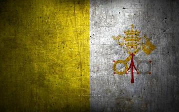 Wallpaper Vatican Metal Flag Grunge Art European