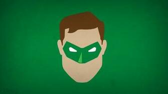 Lantern Minimalistic Superheroes Green Background Blo0p Wallpaper