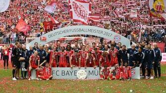 Foto Perayaan Deutscher Fussballmeister Bayern Munich