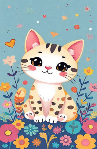 Cute Cartoon Cat Wallpaper