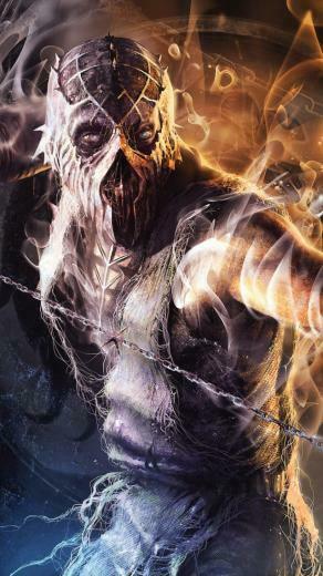 Wallpaper Smoke Characters Mortal Kombat iPhone 5s