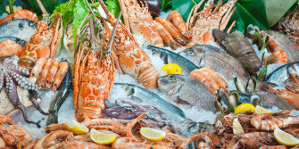 A Display Of Seafood Wallpaper