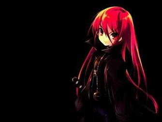 Black Dark Shakugan No Shana Redheads Long Hair Red Eyes Anime