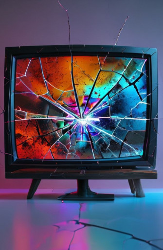 Cracked Tv Screen Prank Wallpaper