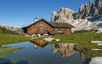 Wallpaper Mountains Italy House Trentino Alto Adige