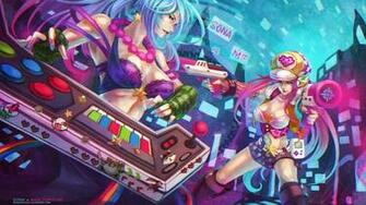 Sona Vs Arcade Miss Fortune Fan Art League Of Legends Wallpaper