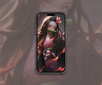 Hypebeast Nezuko With Phone Wallpaper