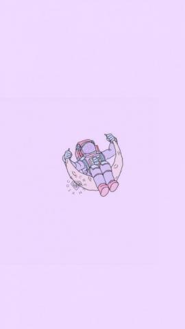 Aesthetic Wallpaper Purple Doodle