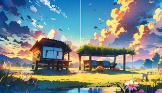 Anime Landscape HD Wallpaper And Background