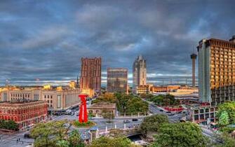 San Antonio Texas Building Monument HDr Stock Photos