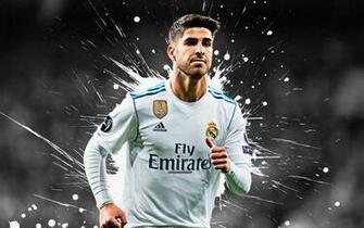 Wallpaper Marco Asensio 4k Real Madrid Art Splashes