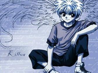 Killua Sit Blue Hunter X Wallpaper