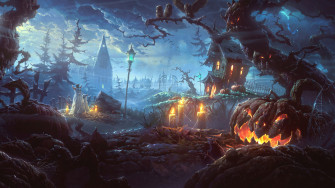 Halloween Pumpkin Graveyard 4k Wallpaper iPhone HD Phone 3660h