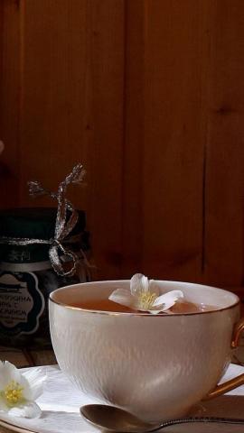 Cup Tea Flowers Party iPhone Wallpaper