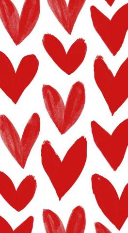 Valentine Day Heart Wallpaper Red And White Pattern iPhone