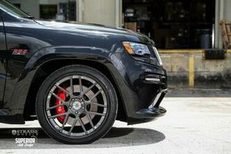 Jeep Grand Cherokee Srt8 Strasse Wheels Tuning Cars Black Wallpaper
