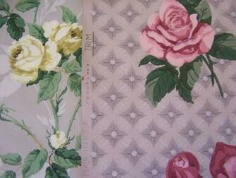 Vintage Wallpaper Pink Roses And Yellow On By Jenz4seasons