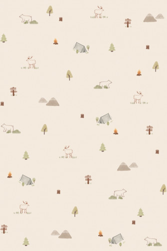 Mini Camper Pattern Wallpaper For Kids Hello Circus