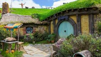 Wallpaper Hobbit Hole New Zealand House Miscellanea