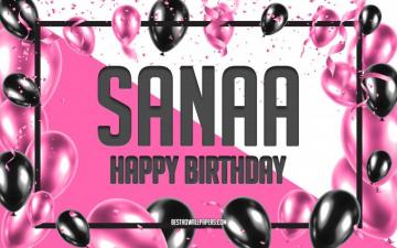 Wallpaper Happy BirtHDay Sanaa Balloons