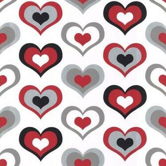 Red Black Grey White Wallpaper Hearts