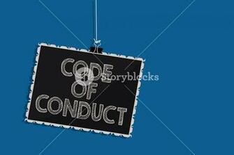 Writing Note Showing Code Of Conduct Business Photo Showcasing