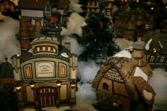 Christmas Buildings Wallpaper Village