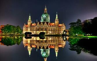 The New City Hall In Hanover Germany Desktop Wallpaper