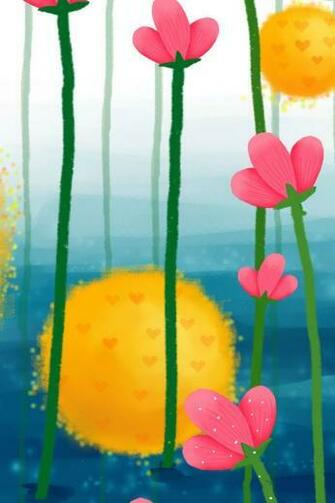 Cute Flowers Heart iPhone Wallpaper HD Retina