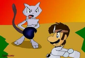 Dr Mario Vs Mewtwo By Jigglysama