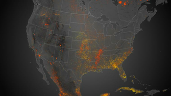 Continent On Fire Map Shows Months Of Wildfires Burning North