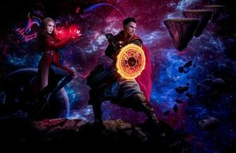 Doctor Strange And Scarlet Witch Madness Of Multiverse Art