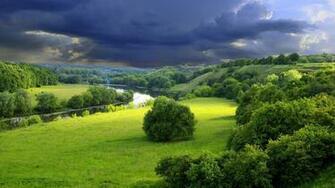 Green Landscape Wallpaper Cool