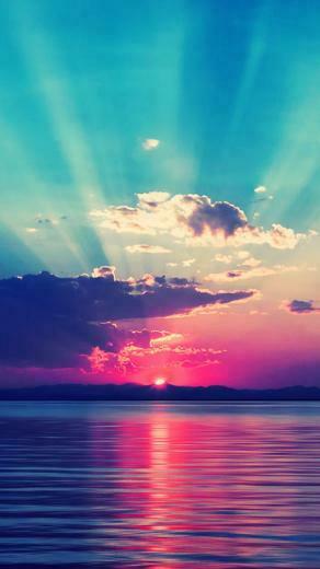 Ocean Rays iPhone Wallpaper Tags Clouds Landscapes Nature