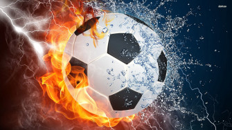Flaming Soccer Ball Wallpaper