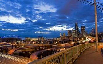 Big City Night Lights Wallpaper Towns