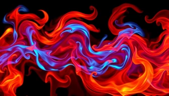 Red And Blue Fire Wallpaper
