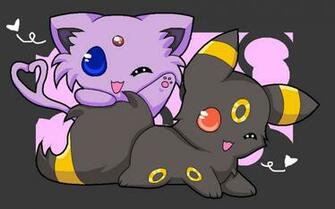 Chibi Espeon And Umbreon By Kawaiipikaandeeveon