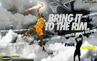 Paul George Sprite Slam Dunk Basketfonds D Fonds Cran