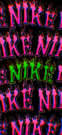 Black Nike Wallpaper With Flame Logo iPhone HD