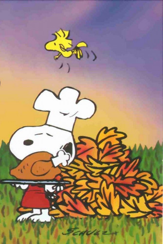 Snoopy Thanksgiving Background Wallpaper