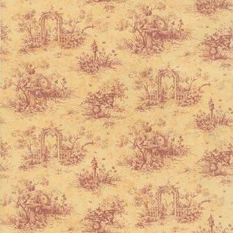 Waverly Country Toile Wallpaper Red Inch Wide