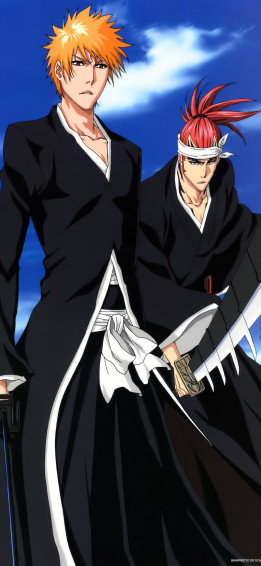 Anime Bleach Ichigo Kurosaki Renji Abarai Phone HD Wallpaper