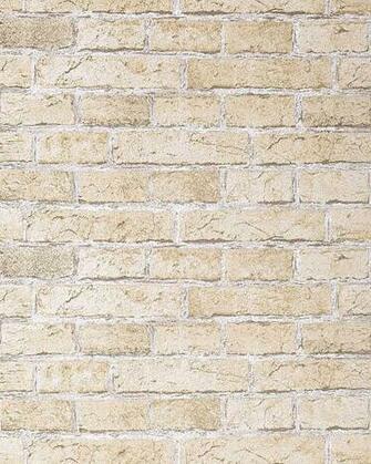 Rustic Design Brick Wallpaper Decor Vintage Stone Look Sand Beige