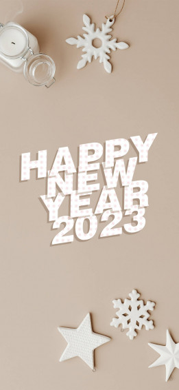 Silver Happy New Year Flat Lay Wallpaper